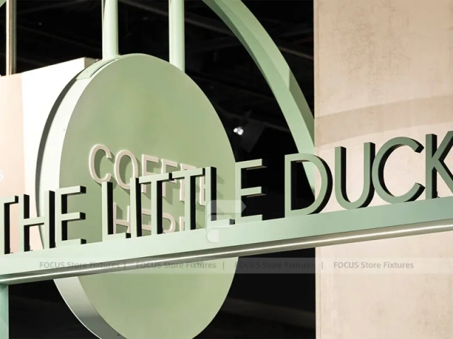 White Curved Milk Tea Cafe Counter