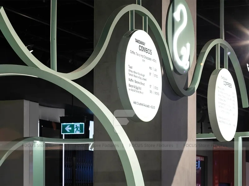 White Curved Milk Tea Cafe Counter
