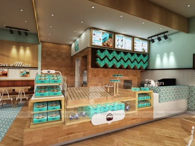 Wood Tone Coffee Bakery Storefront