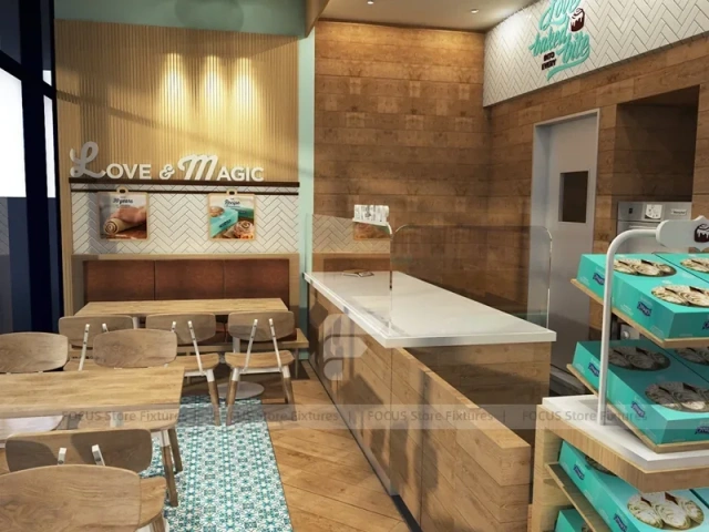 Wood Tone Coffee Bakery Storefront