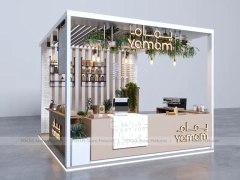 Wooden Beverage Coffee Corner Kiosk