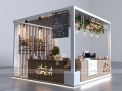 Wooden Beverage Coffee Corner Kiosk