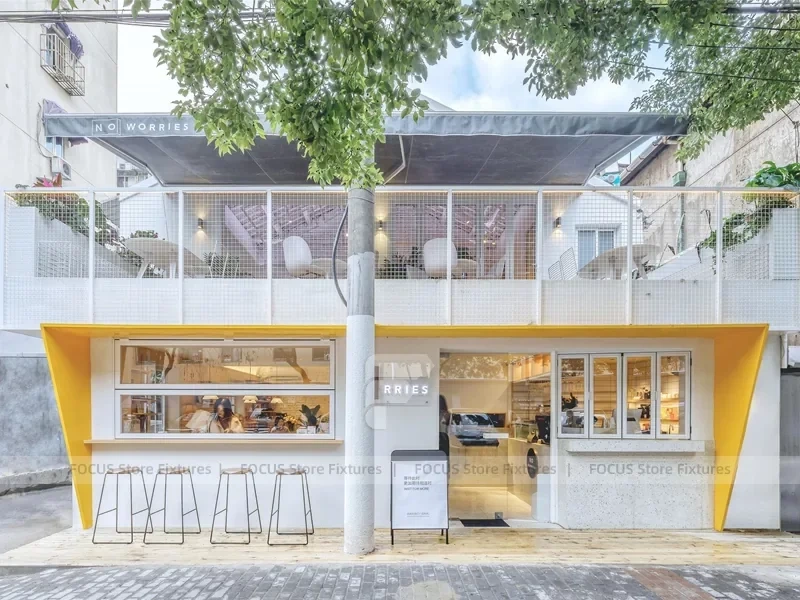 Yellow Streetfront Beverage Cafe