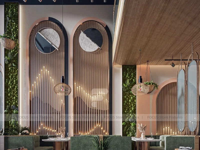 Arch Wall Beverage Cafe Seating Detail
