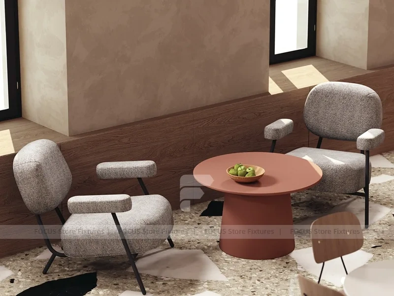Beige Arch Beverage Cafe Seating Layout