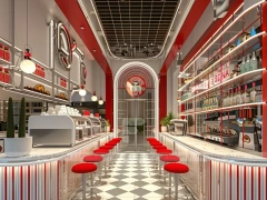 Black Gold Beverage Wall Counter Layout