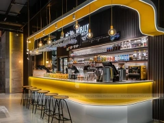 Black Gold Beverage Wall Counter Layout