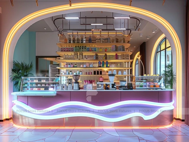 Black Gold Beverage Wall Counter Layout
