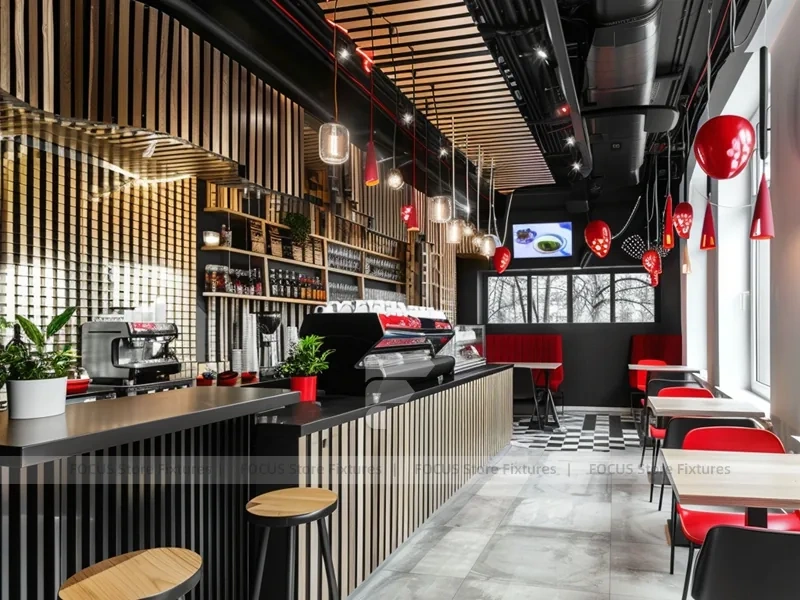 Black Gold Coffee Bar Seating Layout