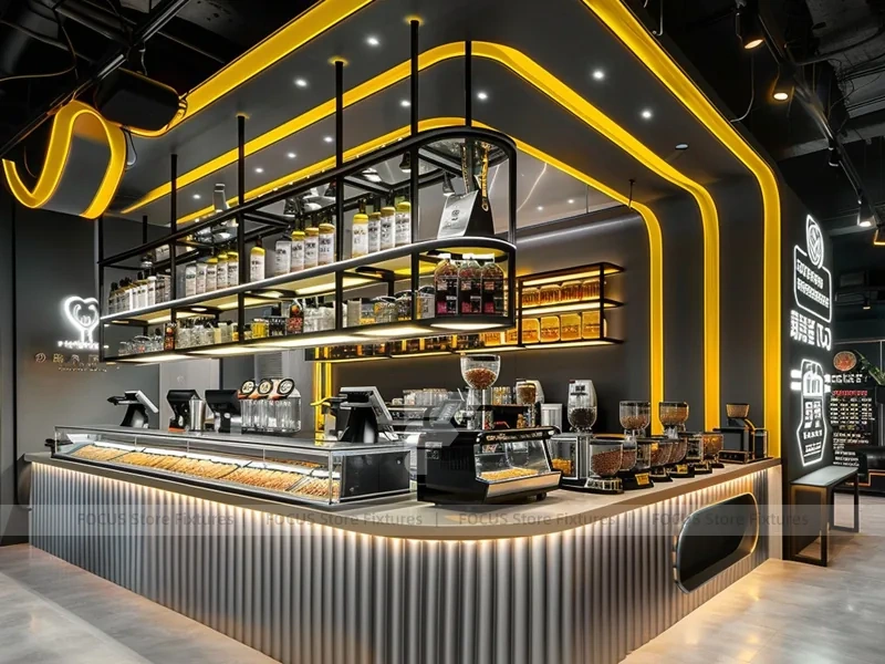 Black Gold Coffee Bar Seating Layout