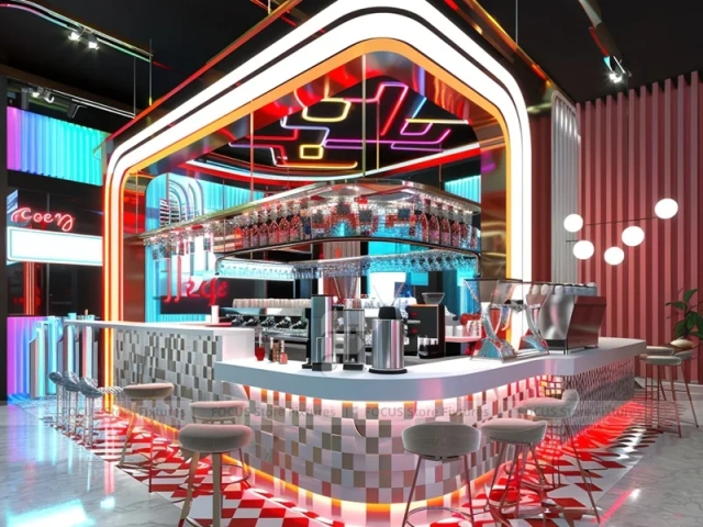 Black Gold Coffee Bar Seating Layout