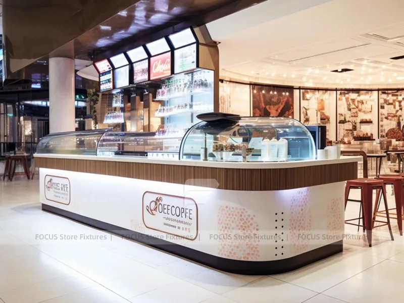 Black Gold Round Coffee Island Counter