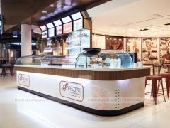 Black Gold Round Coffee Island Counter