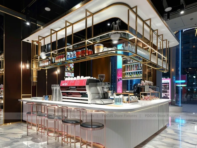Black Graffiti Coffee Bar Seating Layout