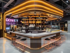 Black Green Juice Bar Kiosk Layout