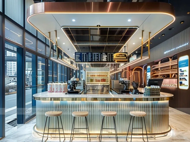 Black Green Juice Bar Kiosk Layout