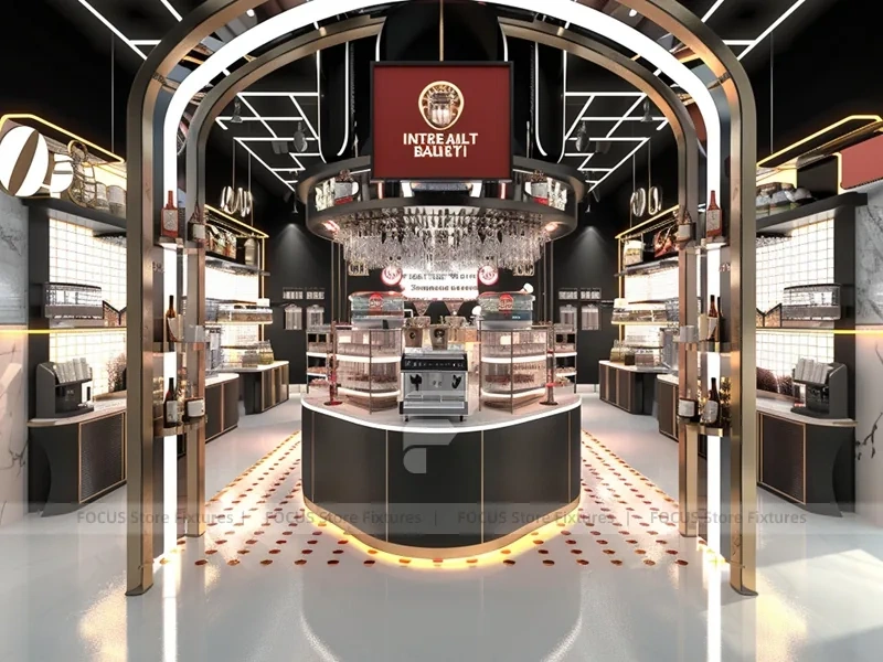 Black Luxury Coffee Display Hall