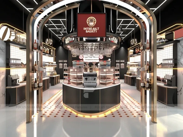 Black Luxury Coffee Display Hall