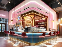 Black Luxury Coffee Display Hall