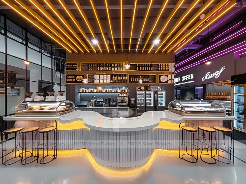Black Luxury Coffee Display Hall