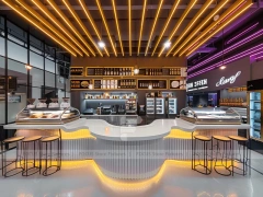Black Luxury Coffee Display Hall