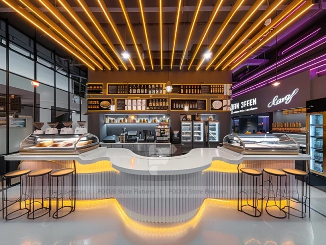 Black Luxury Coffee Display Hall