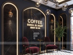 Black Neon Coffee Cafe Sign Wall