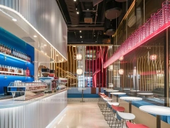 Black White Coffee Bar Seating Counter