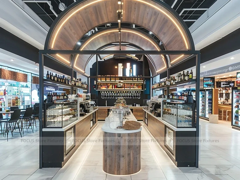 Black Wood Coffee Bar Seating Layout