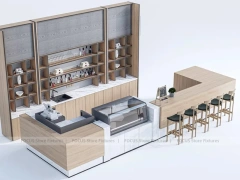 Blue Beverage Shop Counter Elevation