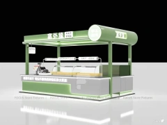 Blue Coffee Shop Counter Elevation