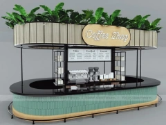 Blue Coffee Shop Counter Elevation