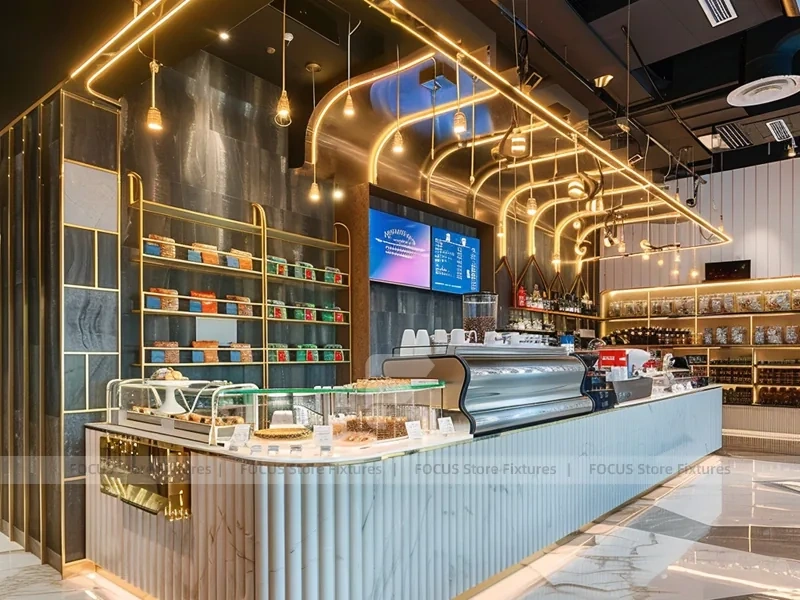 Blue Gold Bakery Coffee Counter Layout