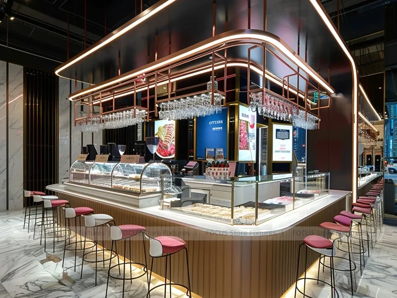 Blue Gold Bakery Coffee Counter Layout