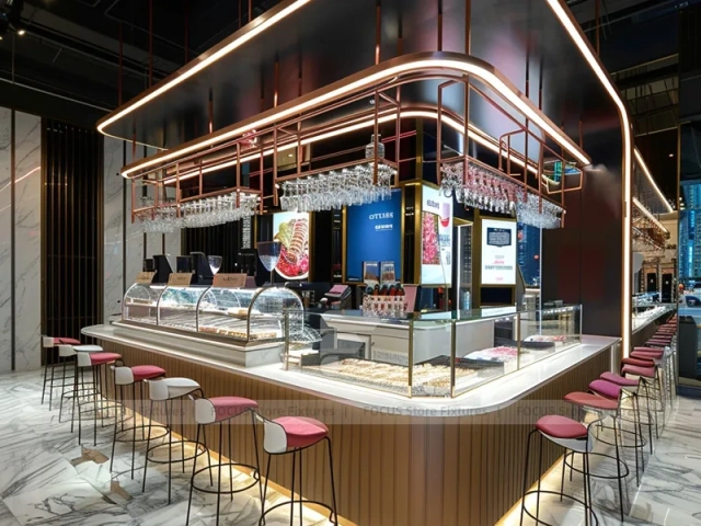 Blue Gold Bakery Coffee Counter Layout