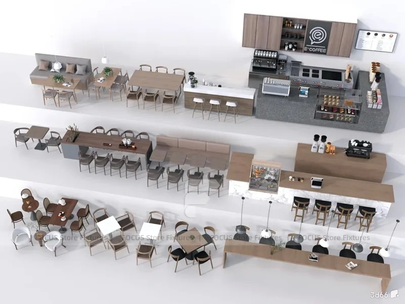 Blue Ice Cream Beverage Kiosk Layout