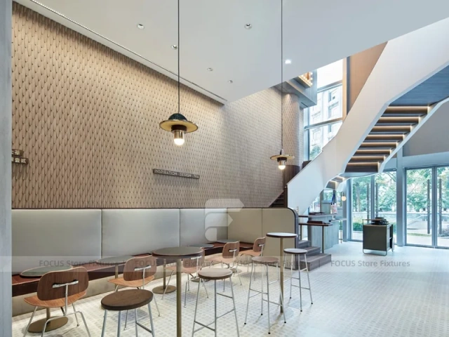Blue Milk Tea Shop Exterior Facade