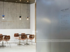 Blue Milk Tea Shop Exterior Facade