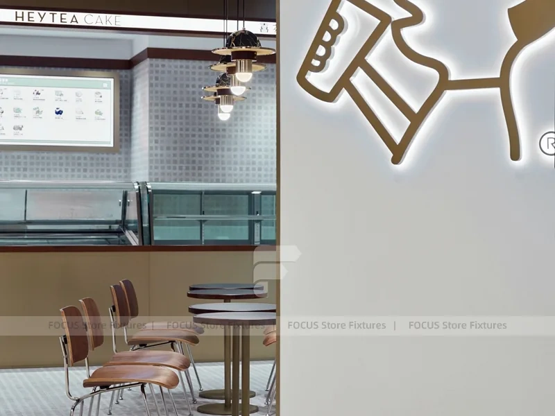 Blue Milk Tea Shop Exterior Facade