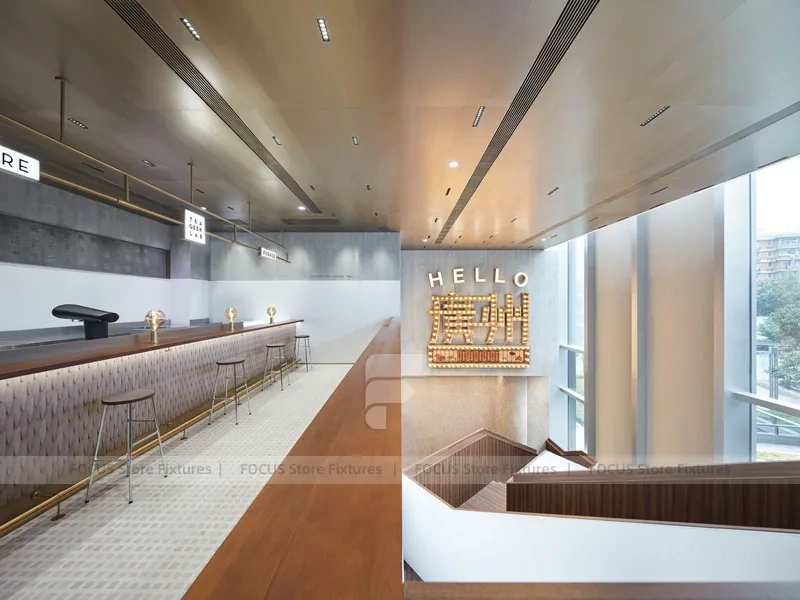 Blue Milk Tea Shop Exterior Facade