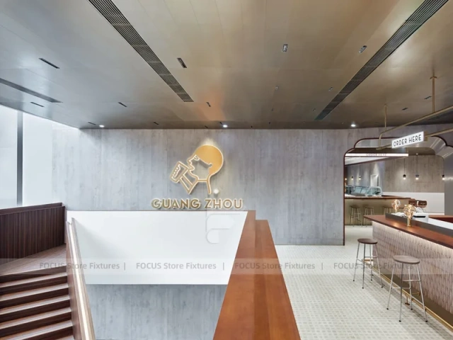 Blue Milk Tea Shop Exterior Facade