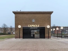 Brick Coffee Shop Exterior Storefront Design