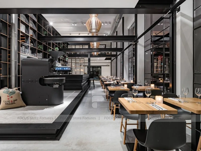 Brick Coffee Shop Exterior Storefront Design