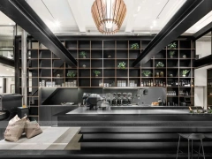 Brick Coffee Shop Exterior Storefront Design
