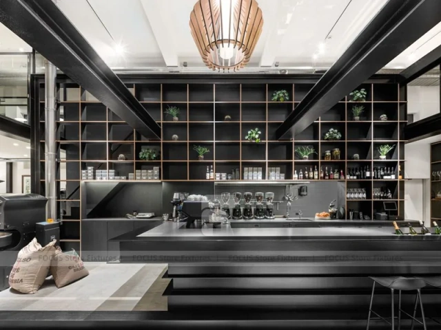 Brick Coffee Shop Exterior Storefront Design