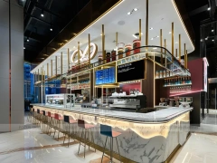 Dark Bakery Coffee Display Counter