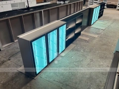 Dark Beverage Back Bar Refrigerator Counter