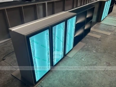 Dark Beverage Back Bar Refrigerator Counter