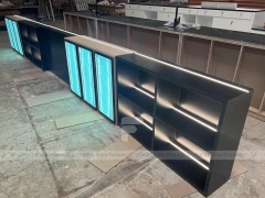 Dark Beverage Back Bar Refrigerator Counter
