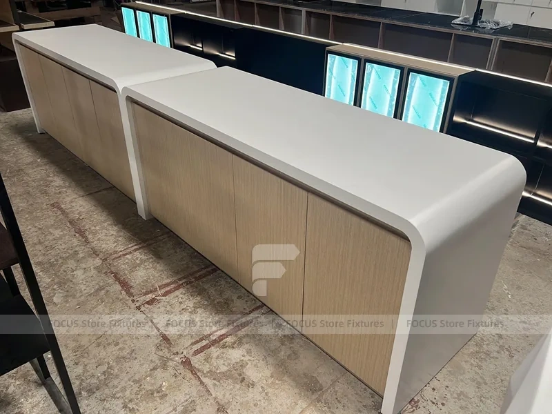 Dark Beverage Back Bar Refrigerator Counter